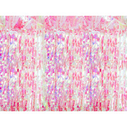 Párty závěs, růžový duhový, 100x200cm
